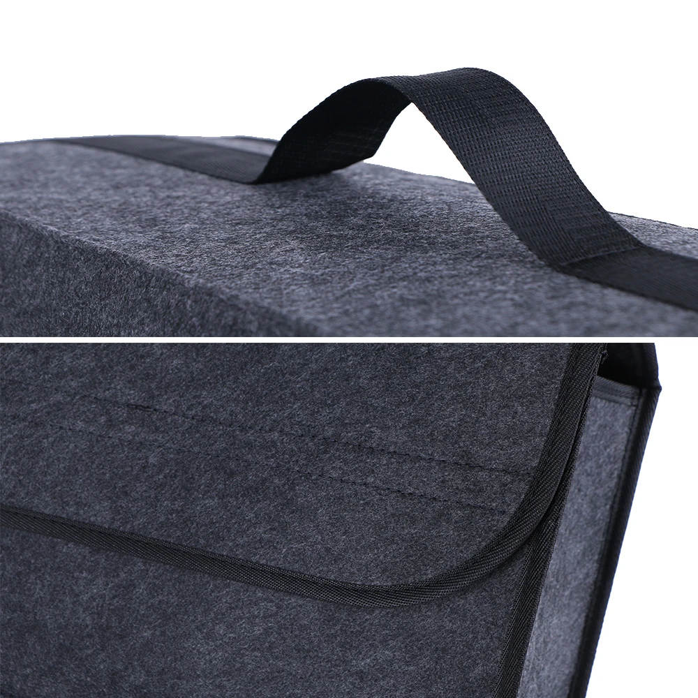 Car Trunk Storage Felt Cloth Foldable Finishing Box Organizer in the Car Multifunctional Durable Storage Box Auto Accessories