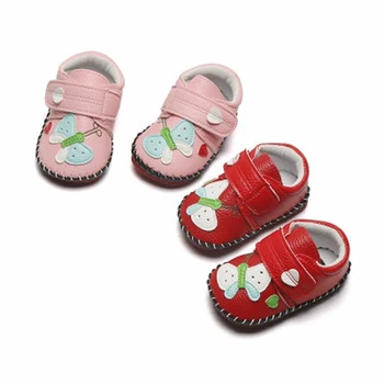 

Cartoon Anti-skid Toddlers Shoes with Rubber Soles Hand-stitched Wear-resistant Anti-slippper Anti-fall Baby First Walking Shoes