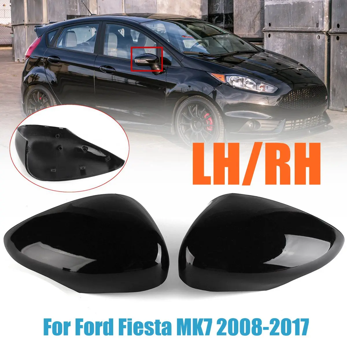 Embellecedores y accesorios para carrocería tapa de espejo de puerta ala izquierda derecha Cubierta de espejo retrovisor color para Ford Fiesta MK7 2009-2015 raghuinstech.com