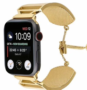

Women Bracelet for Apple Watch Series 5 4 3 2 1 Band Metal Strap for iWatch 40/44/38/42mm Adjustable Wrist Belt Stainless Steel