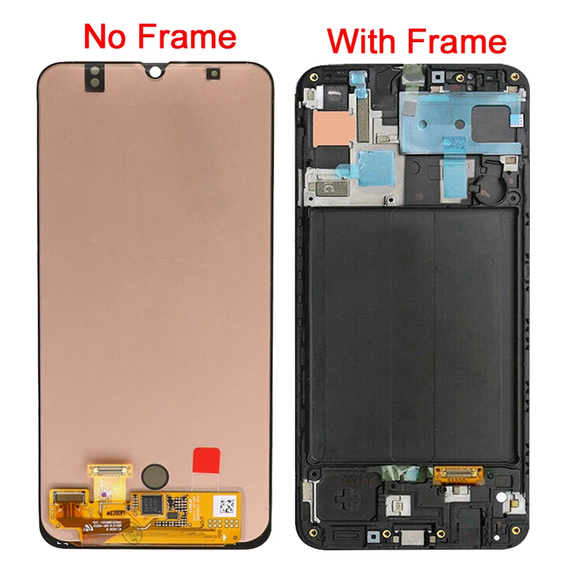  Original AMOLED A50 LCD For Samsung Galaxy A50 A505 LCD Display With Frame 6.4