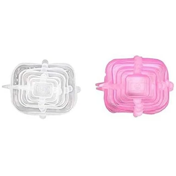 

NEW-12 Pcs Silicone Stretch Food Covers,Reusable, Durable & Expandable,Bowl Lids,Microwave, Oven & Dishwasher