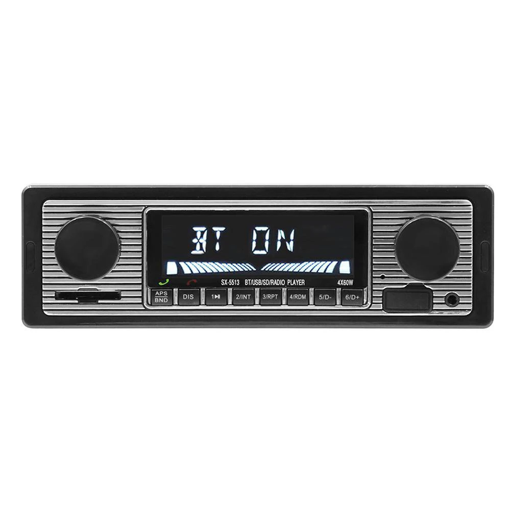 Автомобильное радио Bluetooth винтажное Радио беспроводной Mp3 мультимедийный плеер Aux Usb Fm 12 в классический стерео аудио плеер