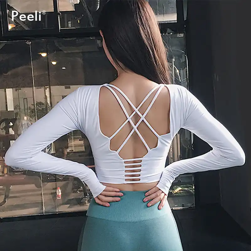 backless workout shirts