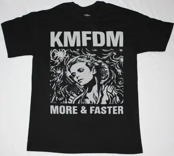 

KMFDM MORE & FASTER INDUSTRIAL KRAUT MDFMK EXCESSIVE FORCE NEW BLACK T-SHIRT