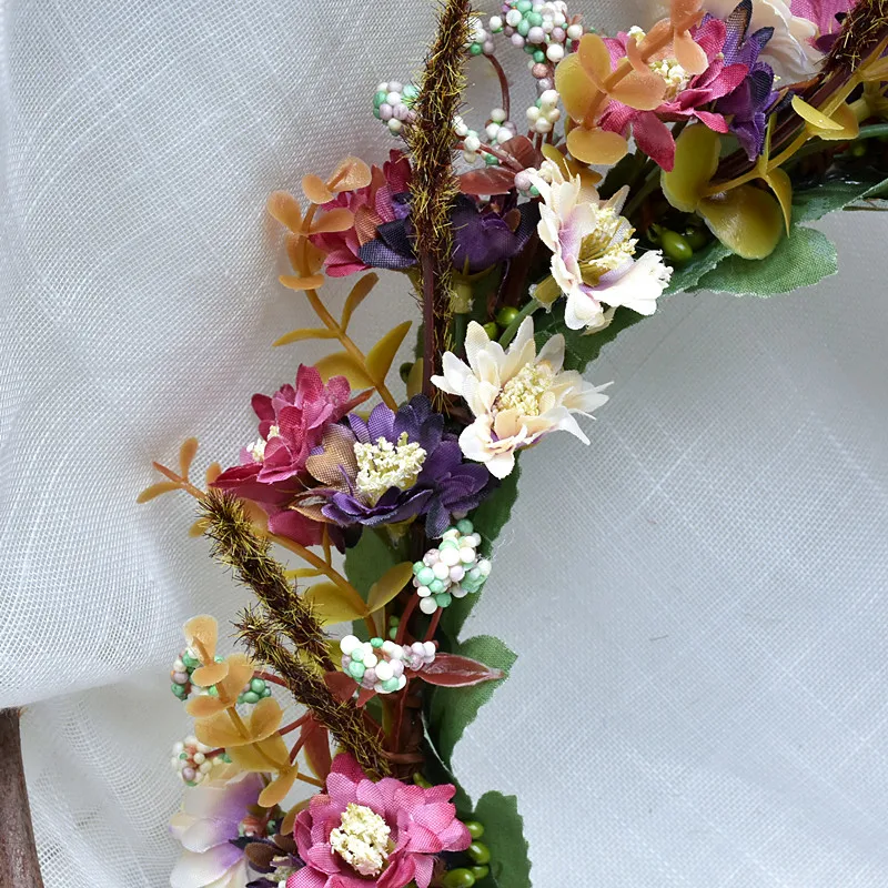 Corona di fiori per la maternità: fascia per capelli con rose, ghirlanda per capelli da sposa - Italia