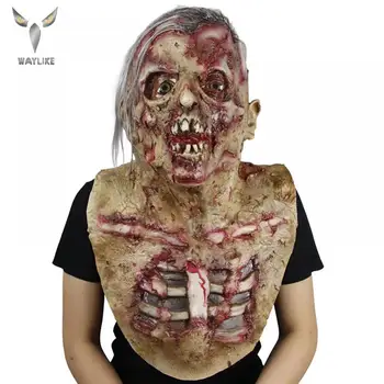 

Waylike Halloween Horror Mask Zombie Masks Party Cosplay Bloody Disgusting Rot Face Scary Latex Mask