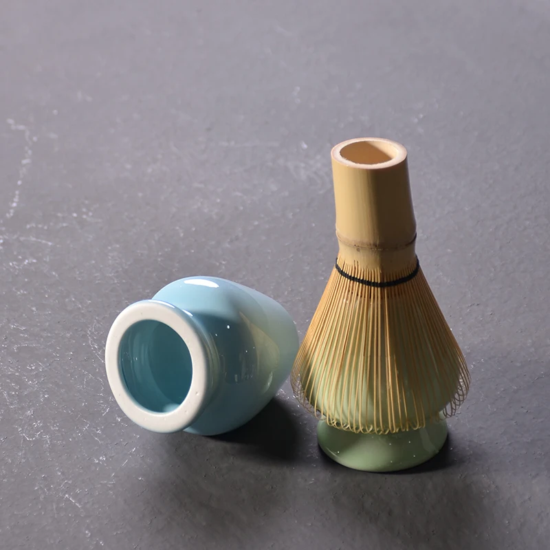 LUWU 2pcs/set traditional bamboo matcha whisk with chasen holder japanese tea sets accessories