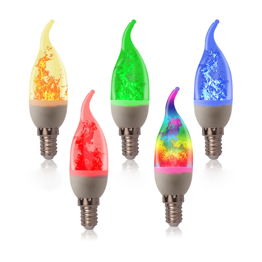 

3 4 Modes 3W 5W 7W 9W E27 E26 E14 E12 Flame Bulb 85-265V LED Flame Effect Fire Light Bulbs Flickering Emulation Decor LED Lamp