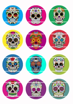 

Handmade Colorful picture Round Glass Cabochons Refrigerator magnet for Necklace Decoration and Phone Chain Accessaries48