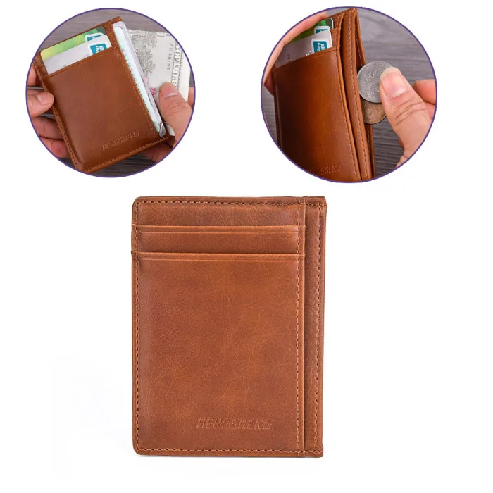 Мужской держатель для кредитных карт ID Card Mini Wallet Ручной Карманный чехол на молнии-OPK
