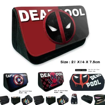 

Hero Deadpool Wallet Canvas Zipper Pencil Wallet Purse Bags For Boy Girl Students School Bags Gifts
