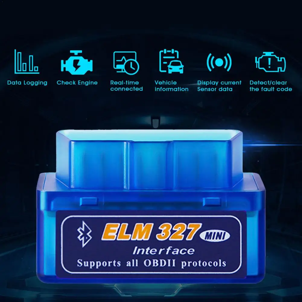 

Автомобильный мини-сканер Elm327 Obd2, считыватель кодов с поддержкой Bluetooth V1.5