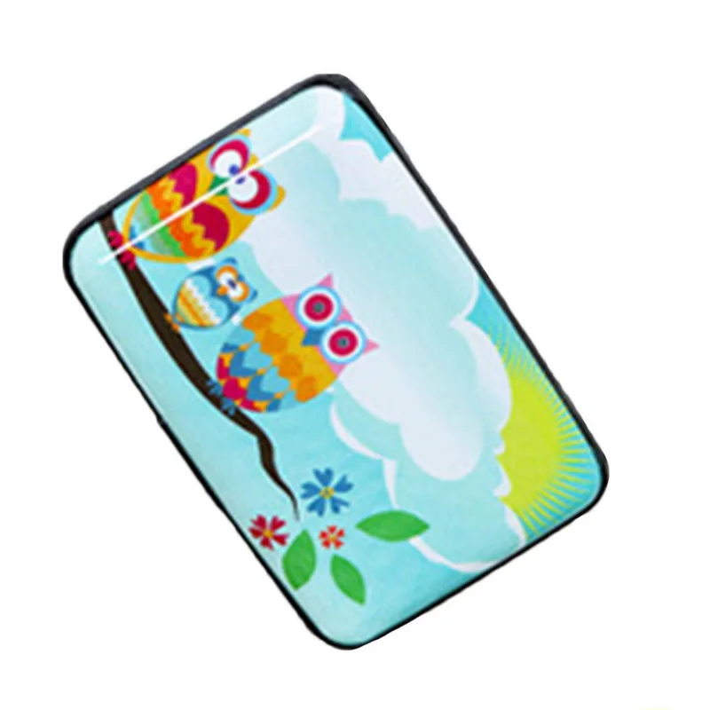 SHUJIN женский пластиковый кошелек с милой совой, кредитный держатель для карт, 7 отделений для карт, защита от кражи, растягивающийся кошелек