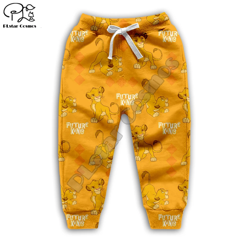 Simba толстовки с капюшоном с изображением короля льва детские толстовки на молнии с 3D-принтом штаны с длинными рукавами для мальчиков и девочек, Прямая поставка