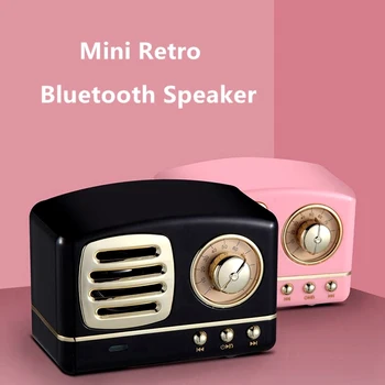 

New Retro Bluetooth Speaker 3D Surround Stereo Subwoofer Loudspeaker Innovative Radio Portable U Disk TF Mini Speaker 5 Colors