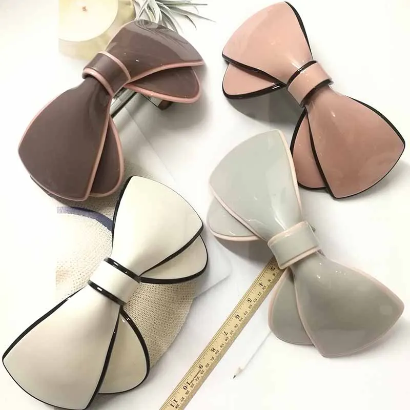 

2020 New Fashion Vintage Resin Hairpins Cute Bow Hair Clips Barrettes Women Hair Ornament Female Hair Jewelry Accessories Tiara