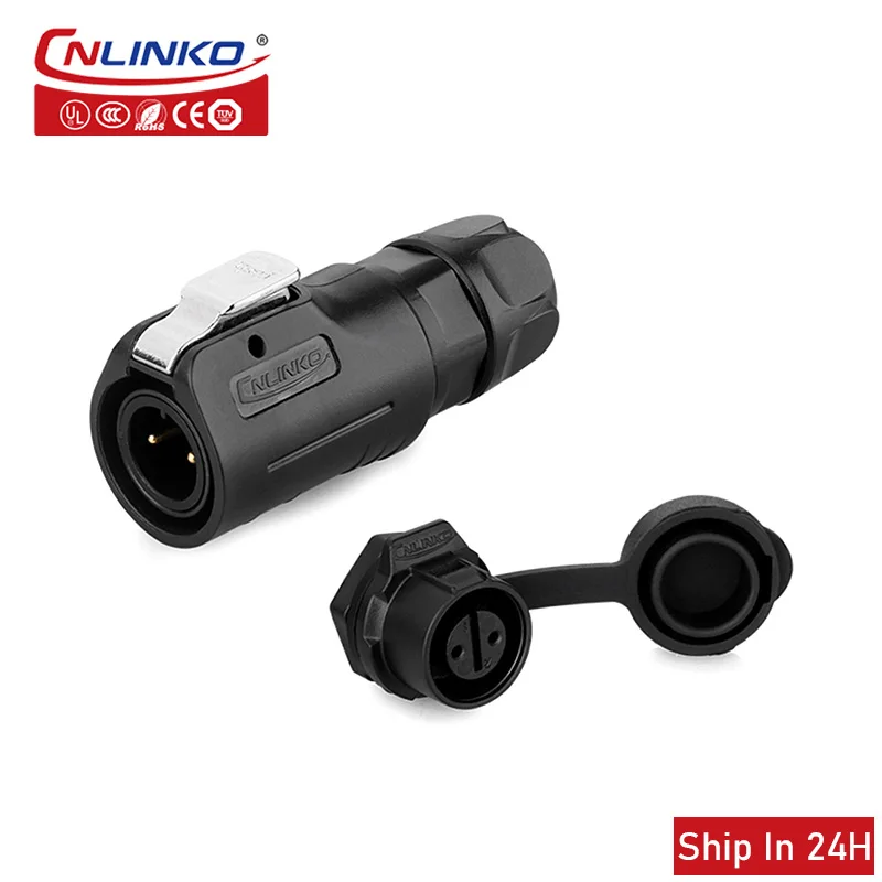 

Cnlinko LP12 IP67 Waterproof 2 3 4 5 6 7pin Industrial Plug Socket Power Connector for Solar LED Grow Light Stage Light Drone