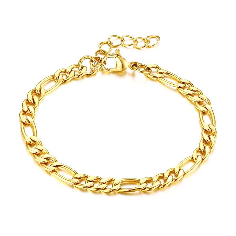 Flat Figaro Chain Bracelet For Women 