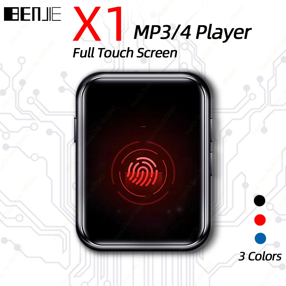 BENJIE X1 Full Touch Screen Bluetooth-Compatible MP4 MP3 Player Portable Audio Music Player With Speaker FM Radio,Recorder,Ebook