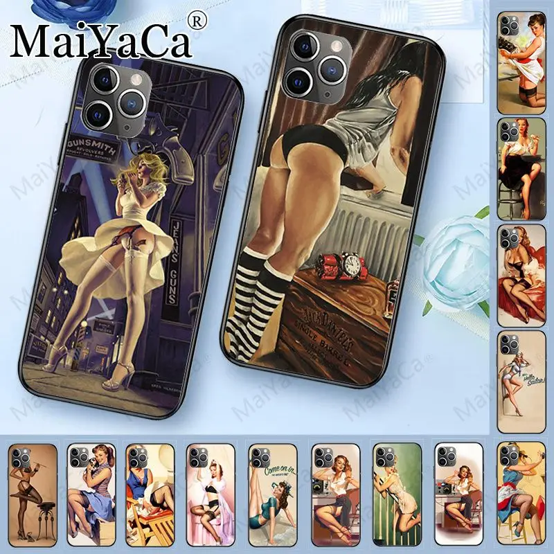 Чехол для iphone 11pro Pin Up Girl чехол телефона 6s 12pro 8plus xs xr max мягкий силиконовый из