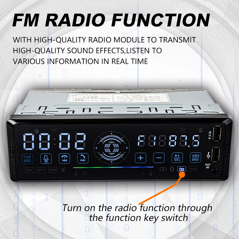 rádio automotivo com tela sensível ao display duas portas usb