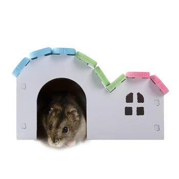 

Pet Cage House Convenient Hamsters Nest Nontoxic Small Corlorful House Durable Cute Pet House Cottage Nest For Pets