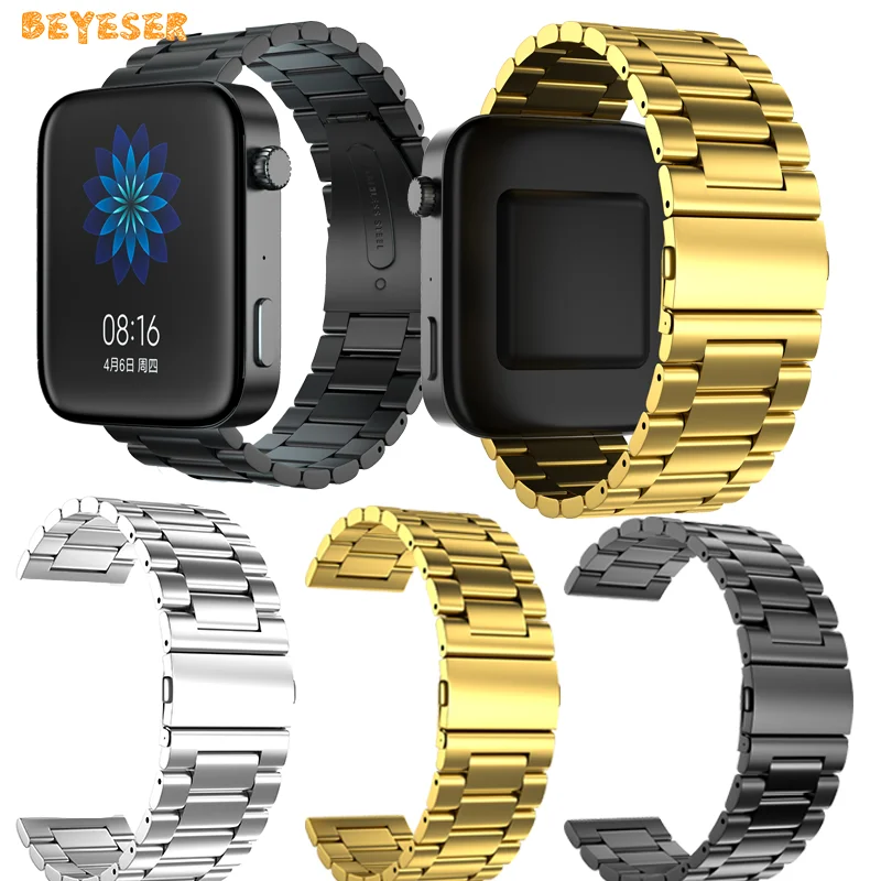 

Classic Buckle Stainless Steel Watch Strap For Xiaomi Mi Watch Replacement Watchbands Metal Bracelet 18MM Watch band Metal belt