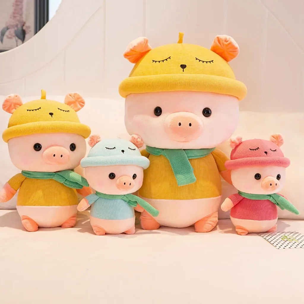26/35cm Cute Mini Cartoon Pig Plush Toys Soft Animal Stuffed Dolls Kids Kawaii Piggy Pillow For Children Birthday Xmas Gift