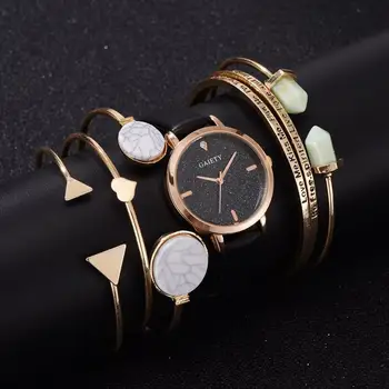 

7pcs Set Luxury Brand Leather Quartz Women's Watch Ladies Fashion Watch Women Wristwatches Clock Gift Relogio Feminino
