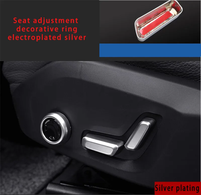 

For Volvo S90 chrome Seat adjustment decorative cover 5pcs