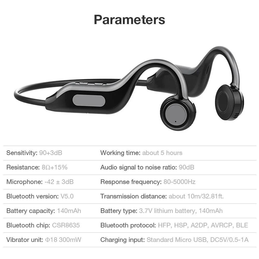 Наушники костной проводимости B1 Bluetooth 5 0 беспроводные наушники уличная