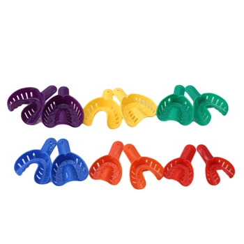 

12Pcs/Set Plastic Teeth Holder Trays Dental Impression Trays Central Supply Durable Dental Care Teeth Holder For Dental Tools