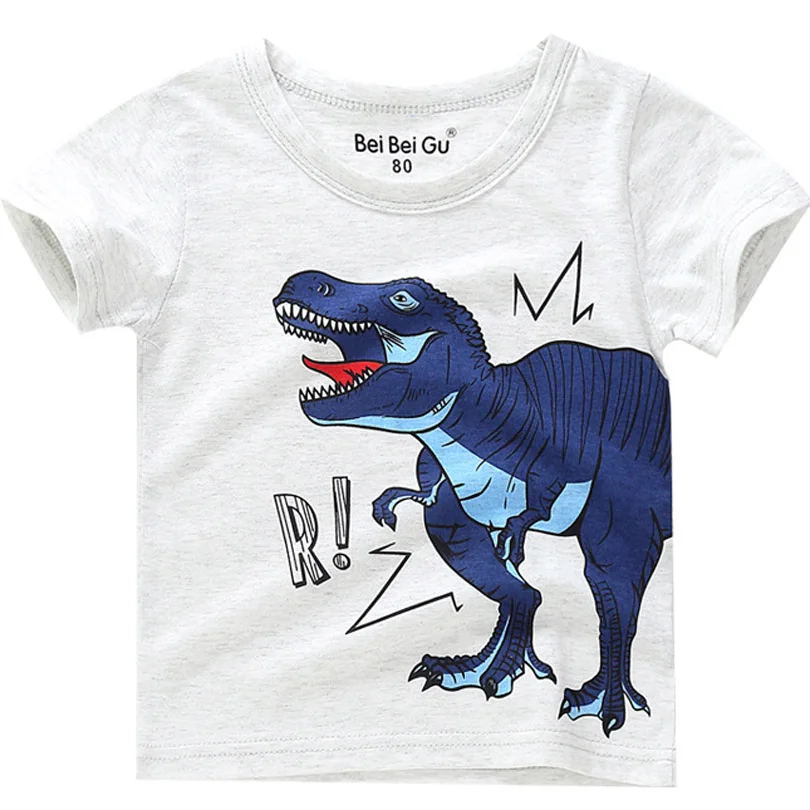 Boys T-shirt Kids Basic T Shirts Tractor Print Top Tees Children Cotton Clothing Baby Boy Design Shirts Kids Clothes - Цвет: G