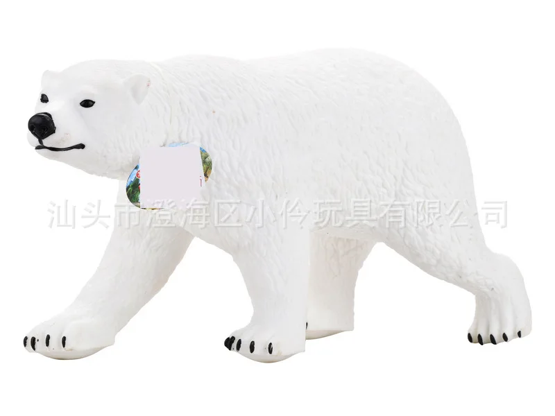 

New Style Wild Animal Model Vinyl Polar Bear Model Forest Animal Model Early Education Toy Hot Selling