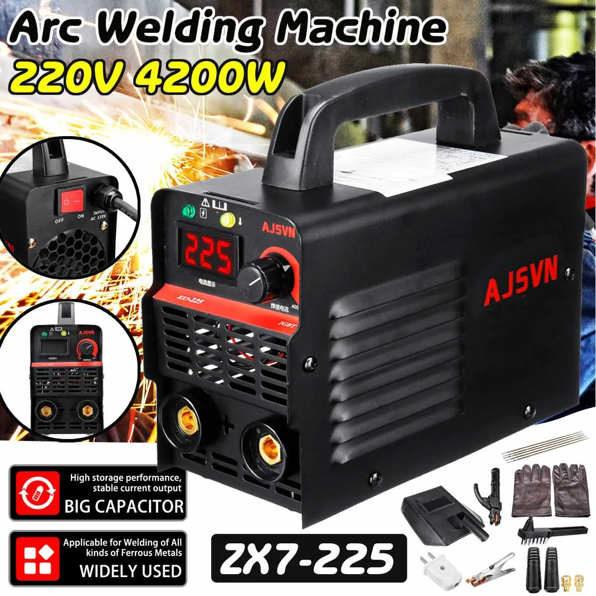 

Mini Arc Welding Machine 220V 6.2KVA Handheld Mini Inverter Mini Electric Welding Welder-Machine Tool
