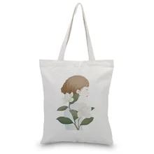 Холщовая Сумка-тоут с узором для девочек, сумка для ежедневного использования, печать логотипа на заказ, текст, сделай сам, эко многоразовая утилизация, сумка для покупок