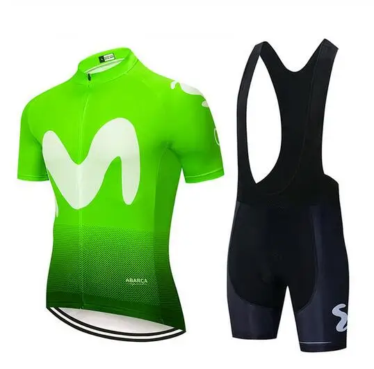 10 Команда movistar Fietsen Kleding Bike jersey Ropa Snel Droog Heren Fiets zomer pro Wielertruien 9D гелевые шорты - Цвет: 10