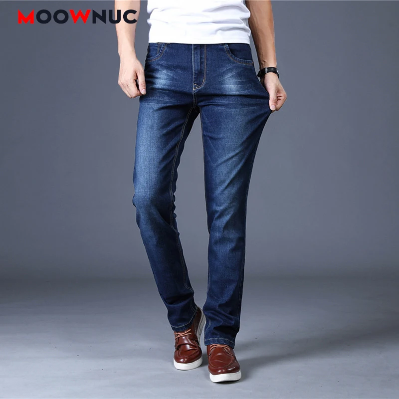 

Jeans For Men 2020 New Thin Summer Casual Fashion Pants Full-length Slim Elastic Spring Sweatpants Denim Male Streetwear MOOWNUC
