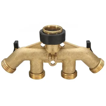 

High Quality Six-point Thread Garden Four-way Brass Shunt American Standard Durable Ball Valve Copper Separator Threaded