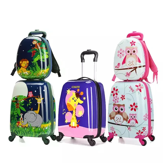 LeTrend 3D Cartoon Suitcases On Wheels Kids Dinosaur Rolling Luggage Set  Spinner Trolley Children Travel Bag Student Cabin Trunk - AliExpress