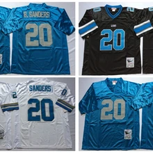 Стилизованный, Детройт, Барри Сандерс Возврат для мужчин 3 цвета Настоящее фото Джерси