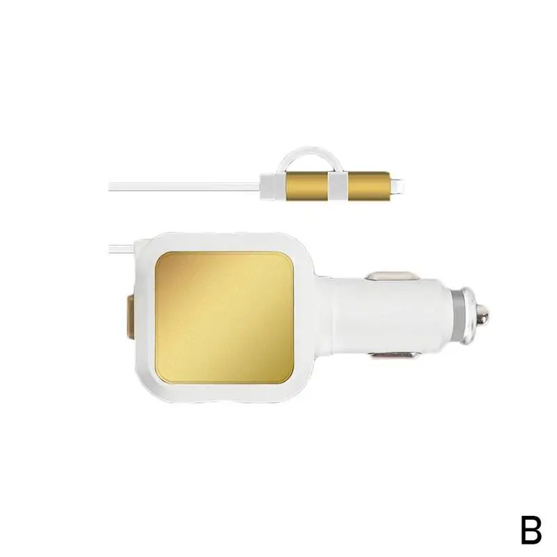 2 в 1 микро USB Выдвижной кабель для зарядки автомобиля USB адаптер питания для IOS Android мобильного телефона - Тип штекера: B