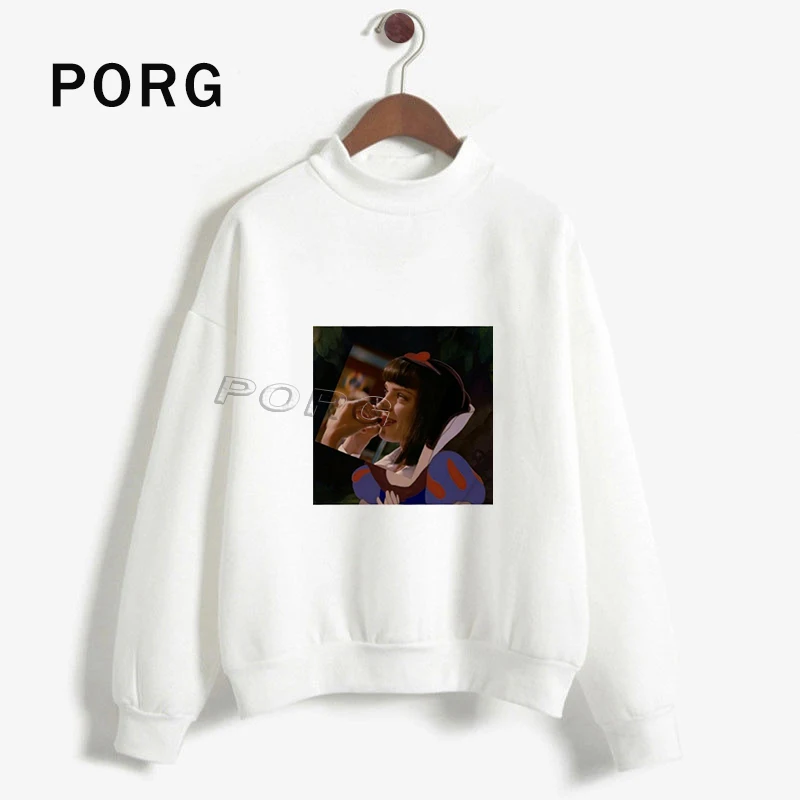

New Pulp Fiction Movie Fashion Funny Sweat Femme Pink Clothing Women Sweatershirt Casual Punk Harajuku Womens Hoodies Pullover