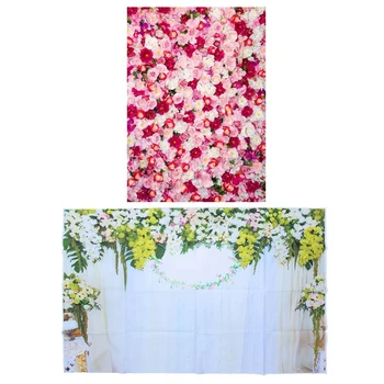

2 Pcs Vinyl Photography Backdrop Photo Studio Wedding Background