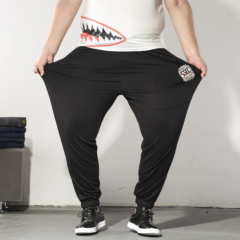 

Four Seasons Hot Sales-Casual Capri Pants Plus-sized Simple Elasticity Casual Elastic Waist tou shu Feet Gymnastic Pants