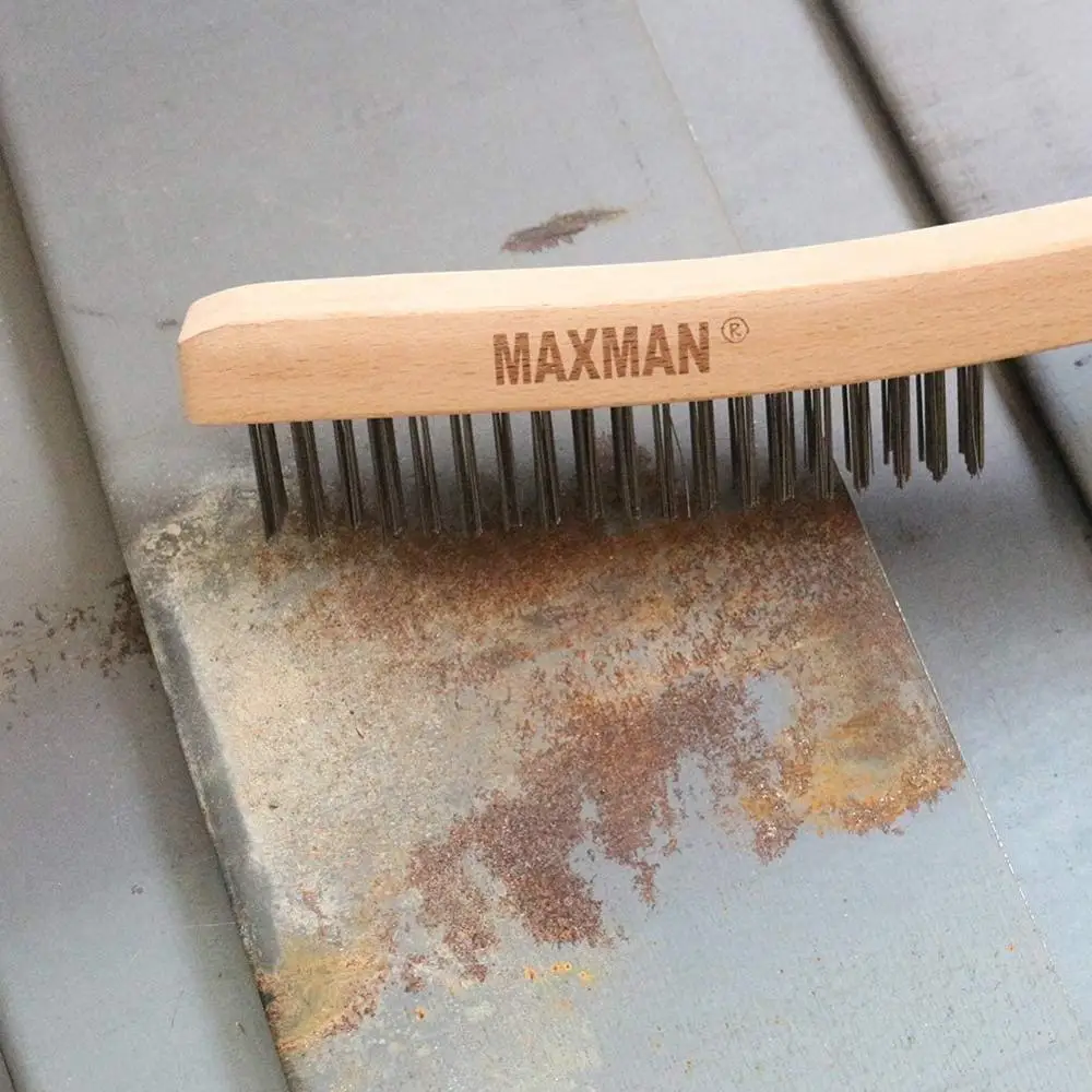 MAXMAN проволочная щетка из нержавеющей стали полировка щетки для чистки буковая