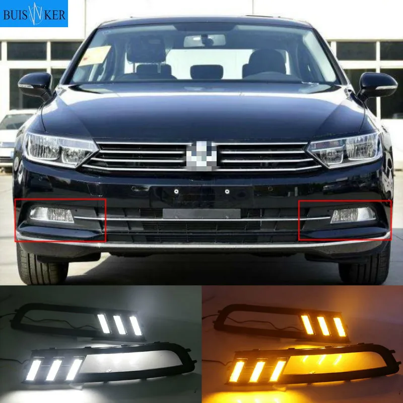 

2pcs LED DRL For Magotan led fog lamps daytime running light High brightness guide LED DRL For VW Magotan 2017-2019