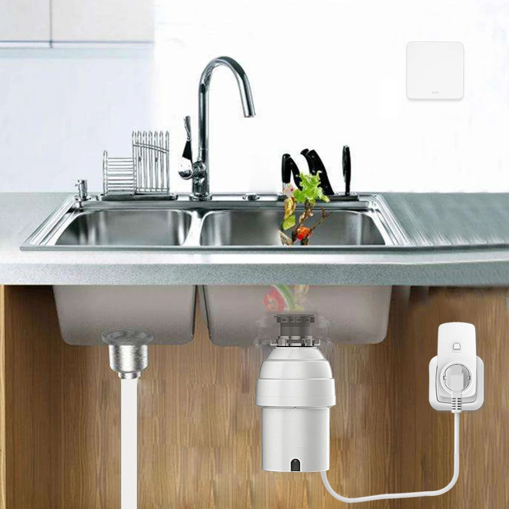 

Food Waste Disposers Garbage Disposal Wireless Switch Remote Control Socket No Drilling No Pipe Replace Air Switch Plug