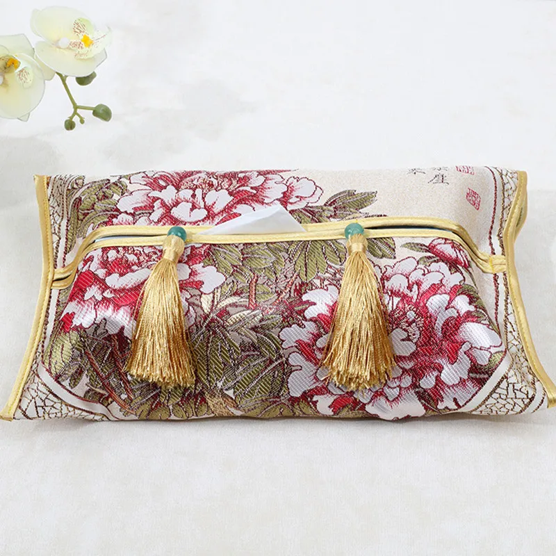 Details about   New Chinese Silk Tissue Box Cover w/Tassels Dragon Phoenix AU15-02 